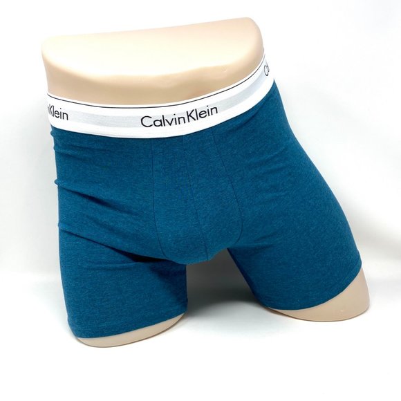 Calvin Klein Men's 3 Pack Boxer Briefs Blue Black Green Cotton Stretch NB2381920 - Picture 4 of 8